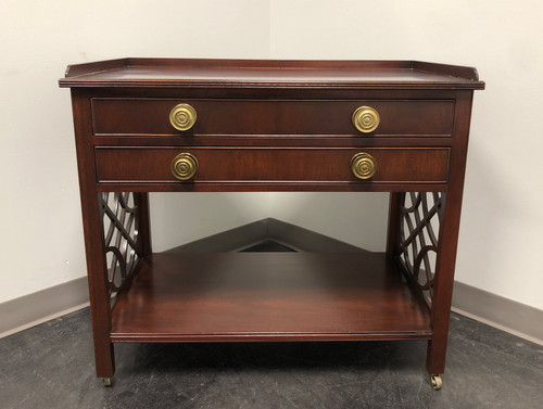 SOLD - BAKER Historic Charleston Mahogany Chippendale Nightstand Bedside Table - A