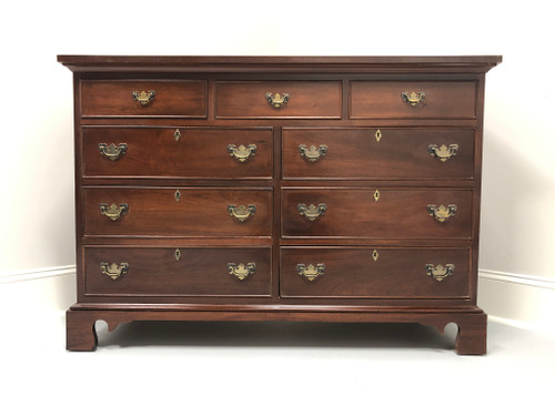 SOLD - CRAFTIQUE Solid Mahogany Chippendale Style Nine-Drawer Dresser