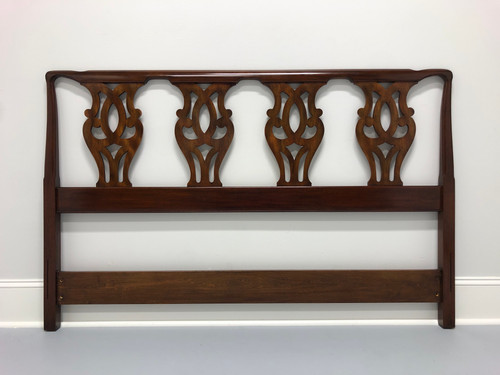 SOLD - HENKEL HARRIS 153H85 29 Mahogany Chippendale Queen Size Headboard