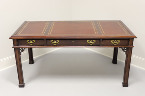 SOLD - SLIGH Chippendale Mahogany Leather Top Writing Desk