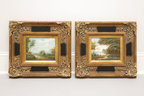 SOLD - 20th Century Oil on Canvas Paintings of Landscapes - Pair