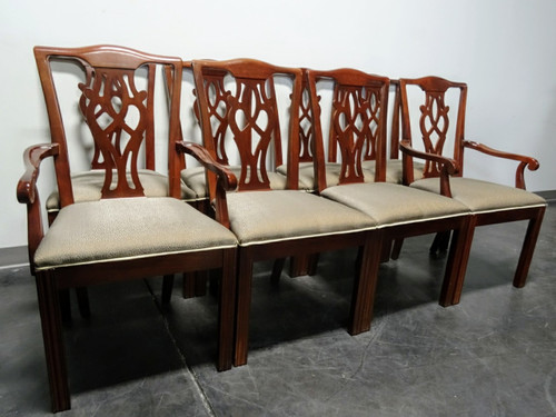 SOLD OUT - DREXEL Chippendale Straight-Leg Mahogany Dining Chairs - Set of 8