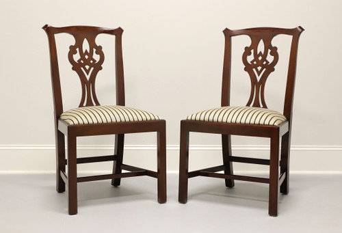 SOLD -  HENKEL HARRIS 101S 29 Mahogany Chippendale Dining Side Chairs - Pair A