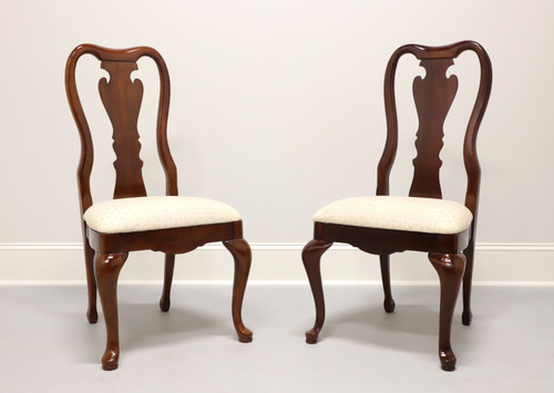 SOLD - THOMASVILLE Collectors Cherry 831 Queen Anne Dining Side Chairs - Pair B