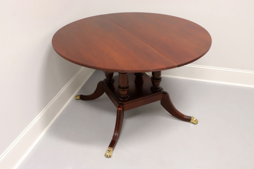 SOLD - PENNSYLVANIA HOUSE Regency Style Solid Cherry Round to Oval Pedestal Dining Table