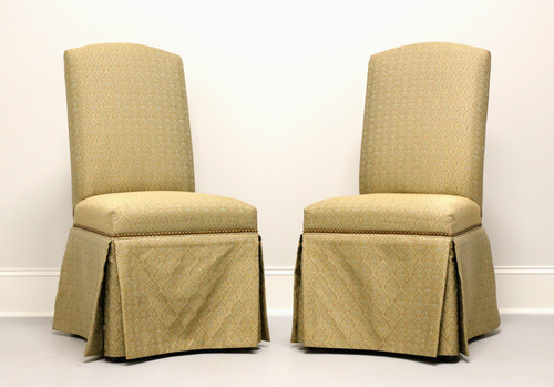 SOLD - CHARLES STEWART Parsons Chairs with Nailhead Trim - Pair