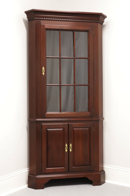 SOLD - Solid Mahogany Chippendale Style Corner Cupboard Cabinet