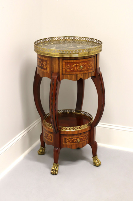 SOLD - MAITLAND SMITH Round Regency Style Accent Table with Paw Feet