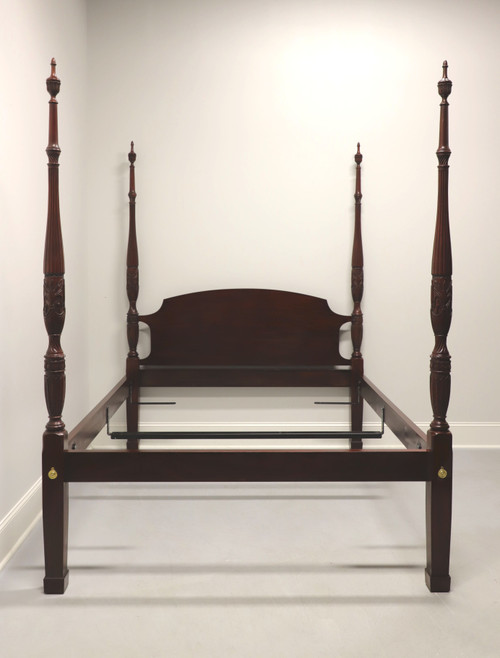 SOLD - HENKEL HARRIS 150 29 Mahogany Queen Size Rice Carved Four Poster Bed