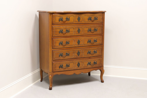 SOLD - ROBERT W IRWIN CO French Provincial Walnut Chest of Five Drawers