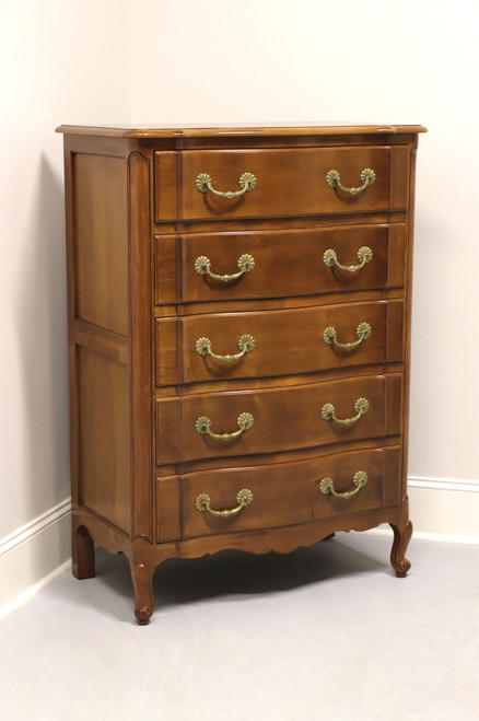 SOLD - French Provincial Walnut Chest of Five Drawers