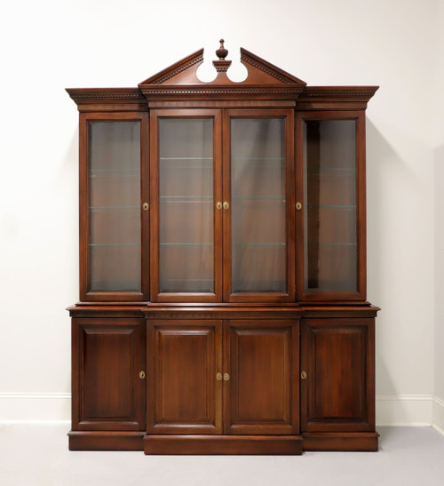 SOLD - DAVIS CABINET Co Solid Mahogany Chippendale Breakfront China Cabinet