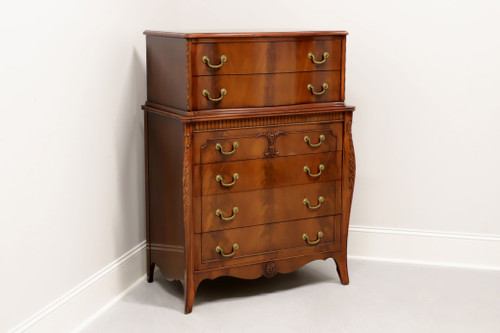 SOLD - DREXEL French Provincial Flame Mahogany Chest on Chest