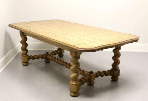 SOLD - BERNHARDT Rustic Italian Style Trestle Dining Table