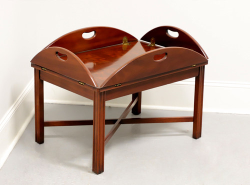 SOLD - Vintage Mahogany Chippendale Butler's Coffee Cocktail Table