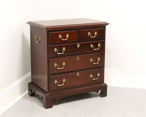 SOLD - LINK-TAYLOR Heirloom Planters Solid Mahogany Chippendale Bedside Chest - A