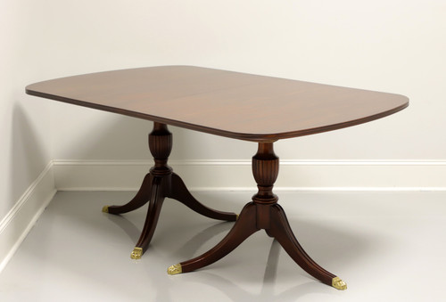 SOLD -  HENKEL HARRIS 2208 29 Solid Mahogany Double Pedestal Dining Table
