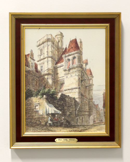 20th Century Original Oil on Canvas - Loire Valley Chateaux - Unknown Artist - B