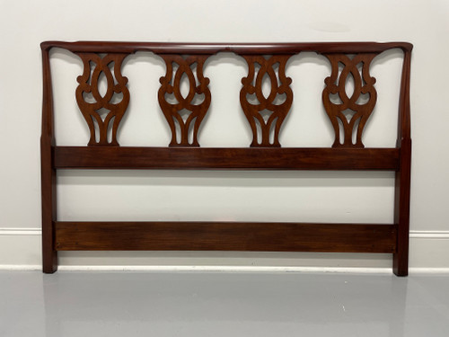 SOLD - HENKEL HARRIS 153H85 29 Mahogany Chippendale Style Queen Size Headboard