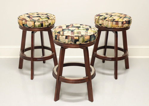 SOLD - MIKHAIL DARAFEEV 438 Bartender Swivel Gameroom Barstools - Set of 3