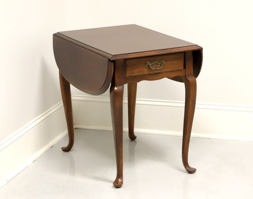 SOLD - LANE Cherry Queen Anne Drop-Leaf End Side Table