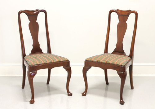 SOLD - HICKORY CHAIR Mahogany Queen Anne Dining Side Chairs - Pair B