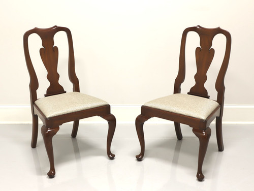 SOLD - HENKEL HARRIS 110S 29 Solid Mahogany Queen Anne Dining Side Chair - Pair C