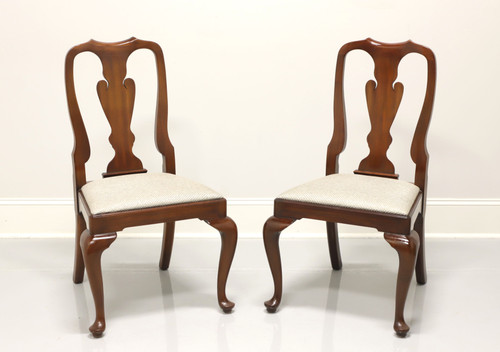 SOLD - HENKEL HARRIS 110S 29 Solid Mahogany Queen Anne Dining Side Chair - Pair B