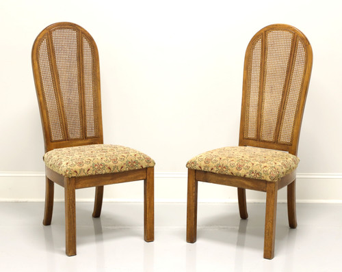 SOLD - AMERICAN OF MARTINSVILLE Vintage Campaign Style Dining Side Chairs - Pair