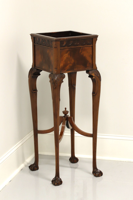 SOLD - Late 20th Century Mahogany Chippendale Plant Stand with Ball in Claw Feet