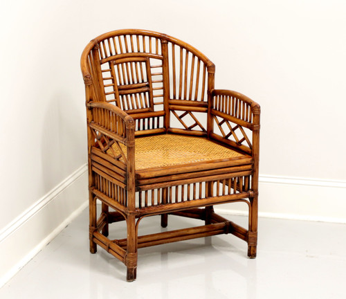 SOLD - Vintage Chinese Chippendale Faux Bamboo Armchair
