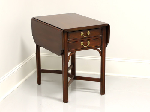 SOLD  - HENKEL HARRIS 5425 29 Mahogany Chippendale Drop-Leaf End Side Table