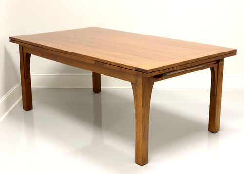 SOLD - ROBERT BERGELIN Custom Oak Mission Drawtop Dining Table