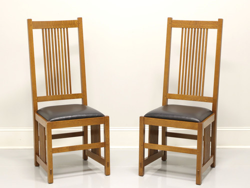 SOLD - Stickley Mission Oak Dining Side Chairs - Pair B