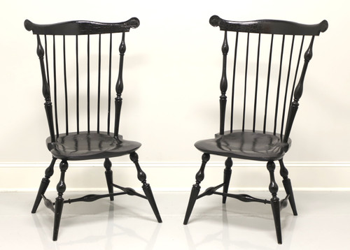 SOLD - Handcrafted New England Fan-Back Windsor Side Chairs - Pair