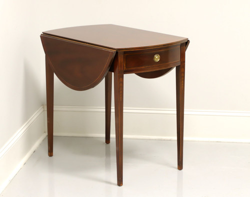 SOLD - BAKER Inlaid Mahogany Hepplewhite Drop-Leaf Pembroke Table - B