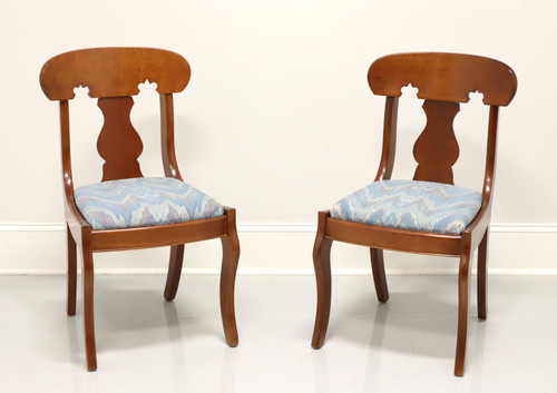 SOLD - CASSADY Solid Cherry Empire Style Dining Side Chairs - Pair C