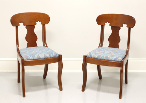 SOLD - CASSADY Solid Cherry Empire Style Dining Side Chairs - Pair A