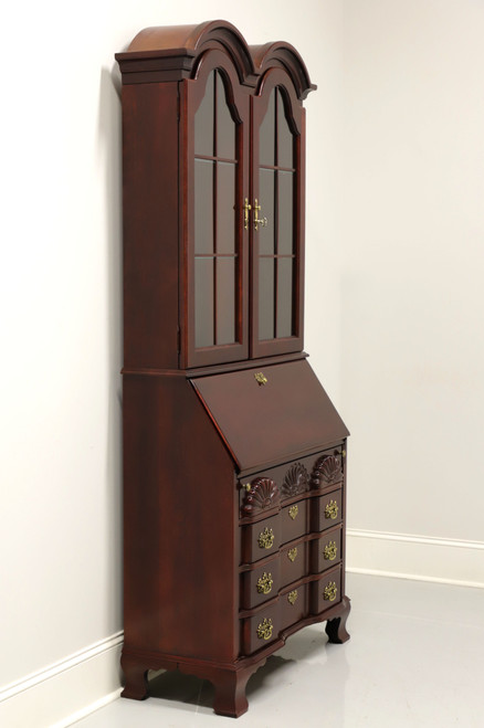 SOLD - JASPER "Legacy" Cherry Chippendale Bonnet Top Block Front Secretary Desk