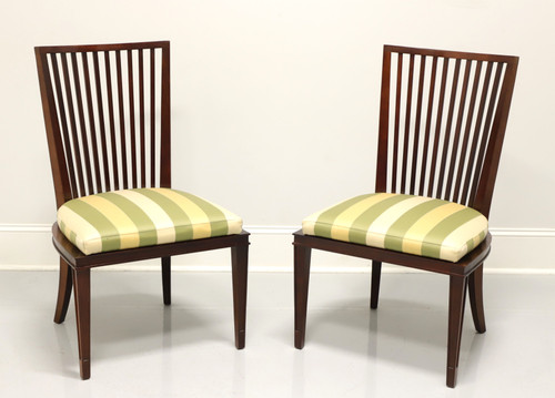 SOLD - Barbara Barry for BAKER Contemporary Mahogany Dining Side Chairs - Pair A