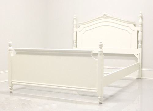 SOLD - Traditional Style White Painted Full Size Low Post Bed - B