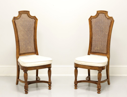 SOLD - THOMASVILLE Ceremony Collection Mediterranean Walnut Dining Side Chairs - Pair B