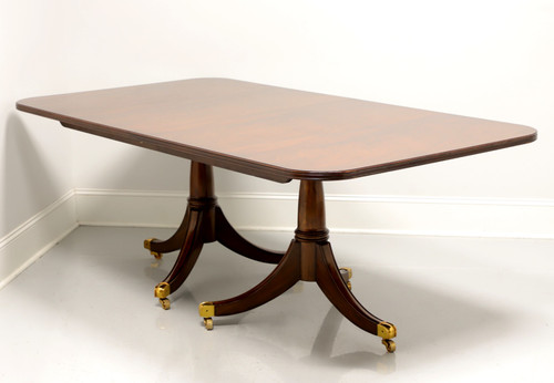 SOLD - MAITLAND SMITH Regency Flame Mahogany Double Pedestal Dining Table