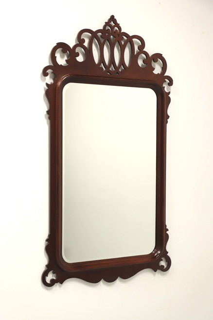 SOLD - LEXINGTON Distressed Mahogany Chippendale Style Wall Mirror