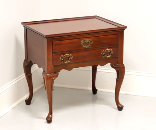 SOLD - HICKORY CHAIR James River Mahogany Queen Anne Nightstand / Accent Side Table - B
