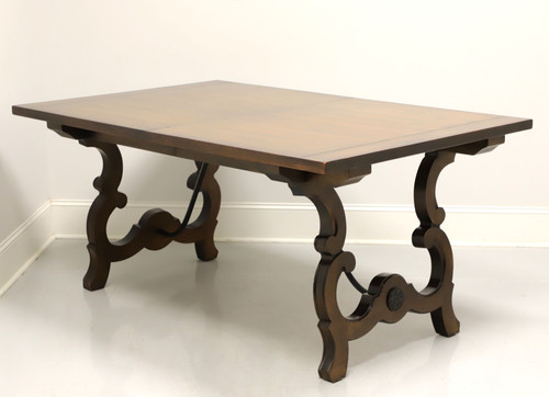 SOLD - Mid 20th Century Walnut Spanish Baroque Style Trestle Dining Table