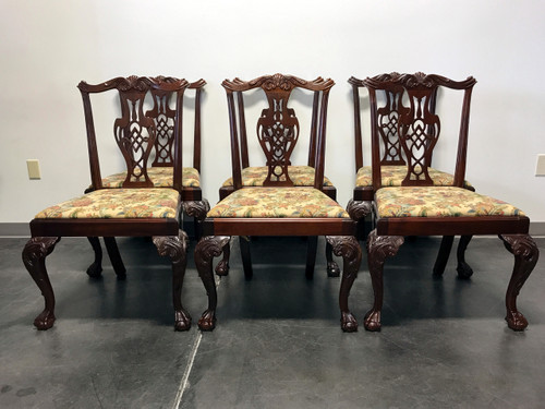 SOLD OUT - HICKORY CHAIR Mahogany Chippendale Ball Claw Dining Side Chairs - 6