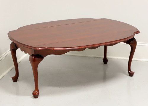 SOLD - HENKEL HARRIS 5234 24 Solid Wild Black Cherry Queen Anne Drop-Leaf Coffee Cocktail Table