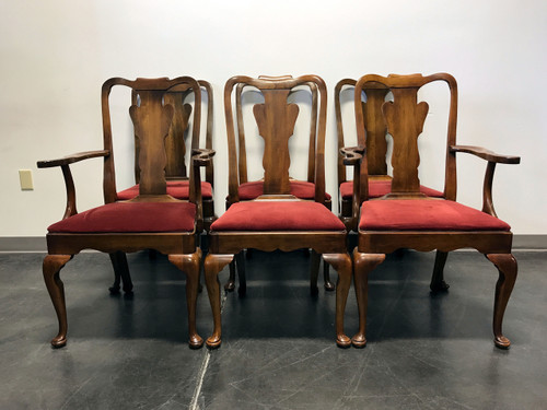 SOLD OUT - STATTON Oxford Antique Cherry Queen Anne Dining Chairs - Set of 6