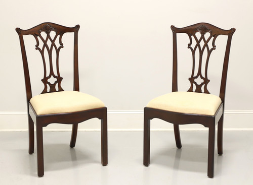 SOLD - MAITLAND SMITH Connecticut Regency Mahogany Chippendale Dining Side Chairs - Pair A